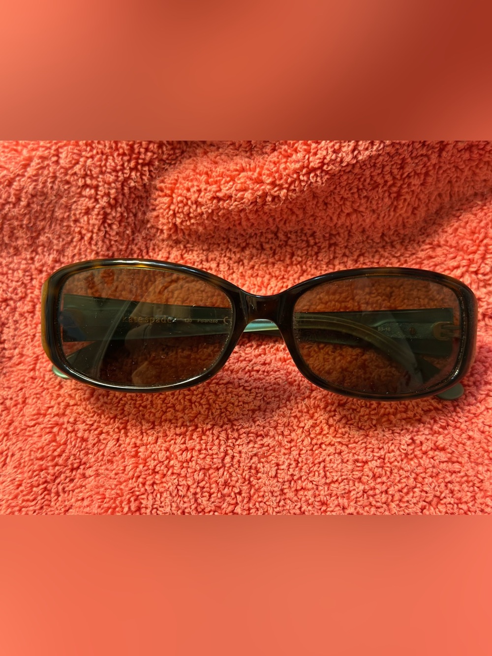 kate spade Brown Tortoiseshell Women's Sunglasses with case and cleaning cloth - Picture 5 of 14